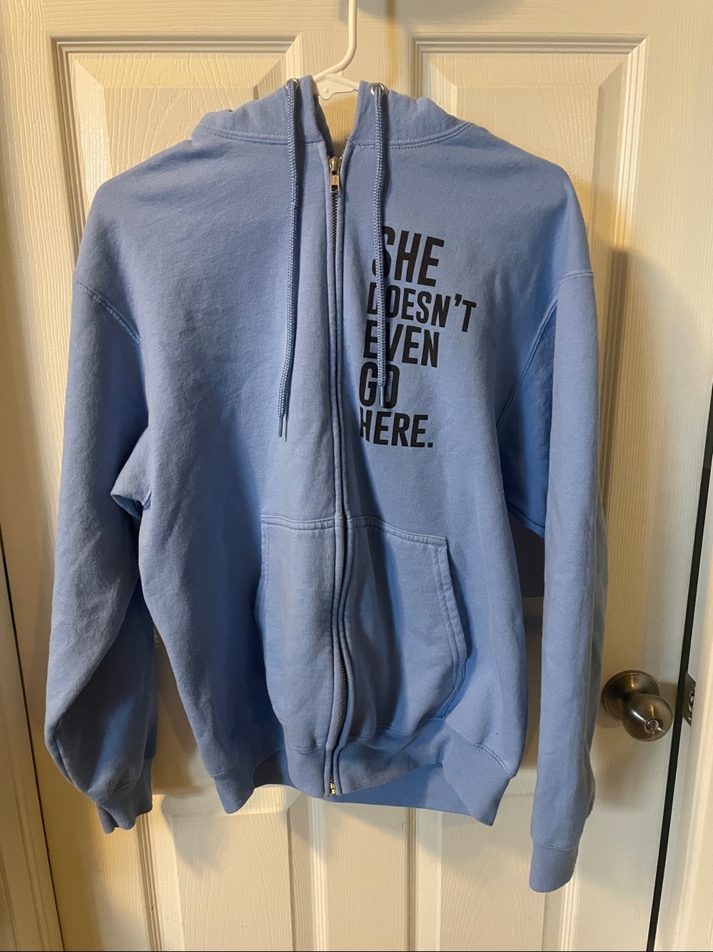 Mean Girls Broadway merch full zip hoodie. “She doesn’t even go here.” Medium